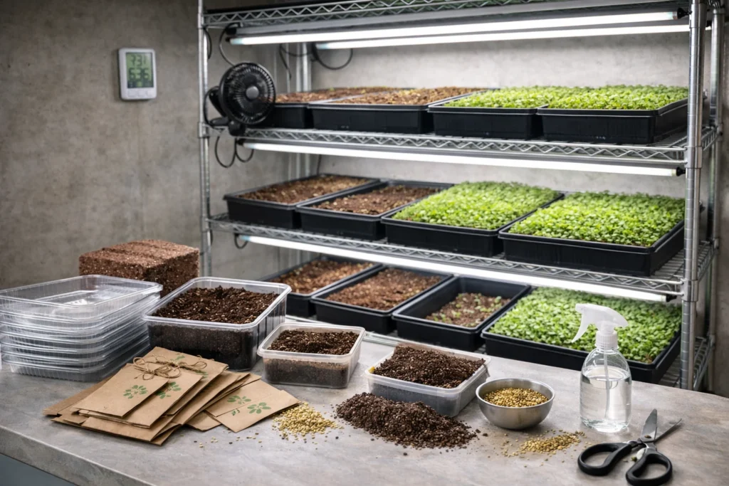 Required Microgreens Materials