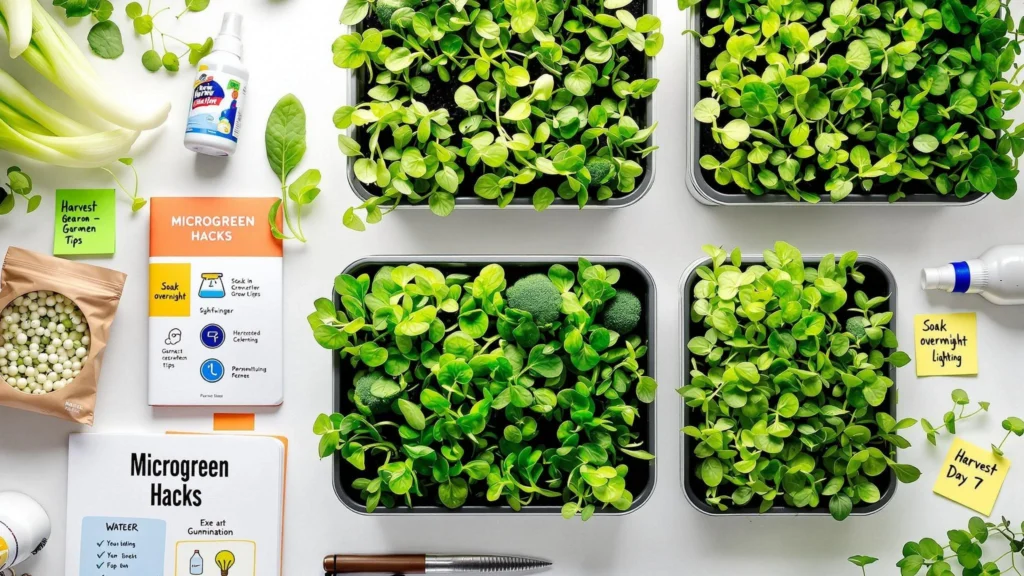 The Ultimate Microgreen Growing Hacks & Cheat Sheet