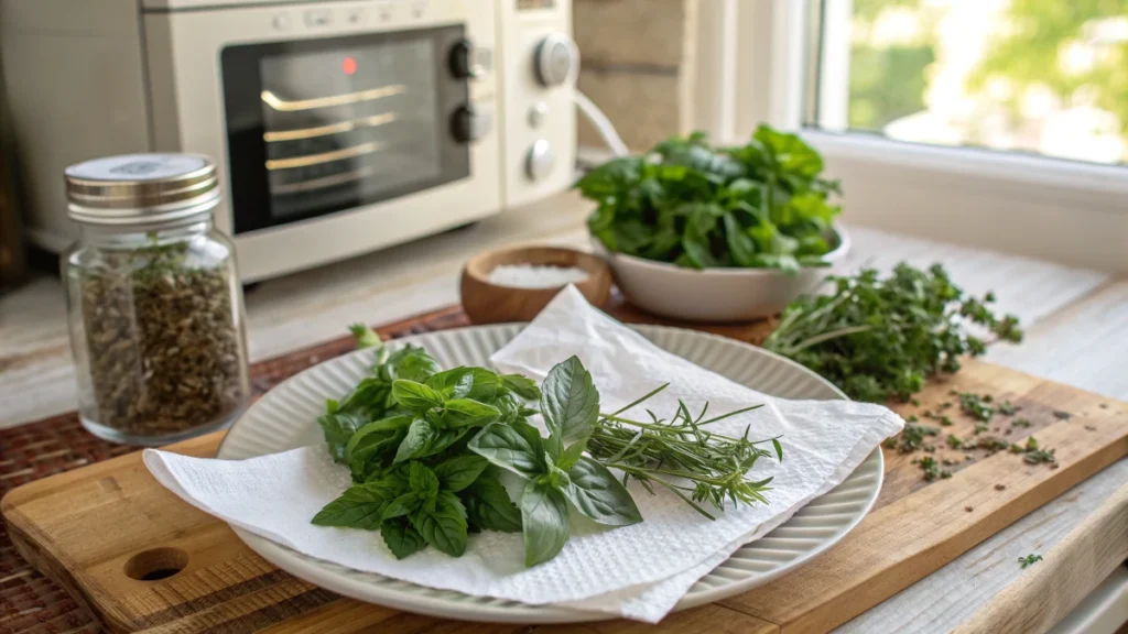 How to Dehydrate Fresh Herbs in the Microwave Fast, Easy, and Full of Flavor