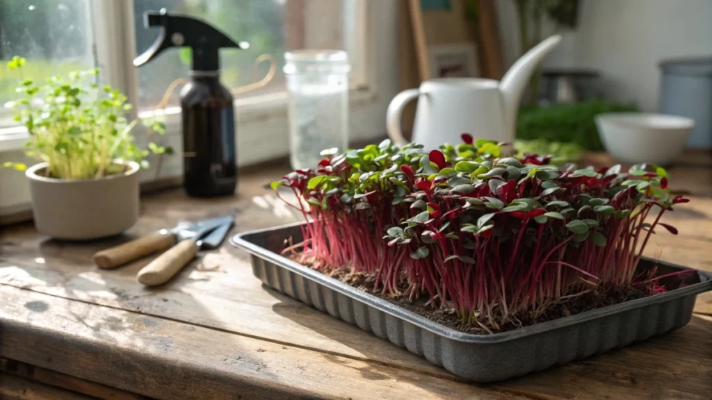 Red Spinach Microgreens