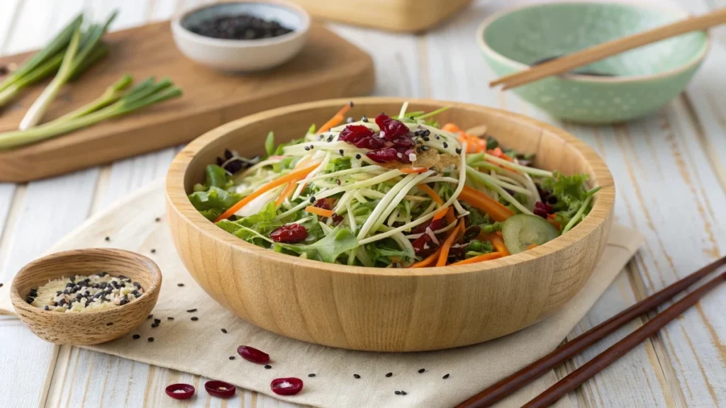 Asian Microgreens Salad Recipe Card