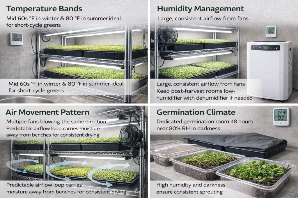 Environmental control for microgreens