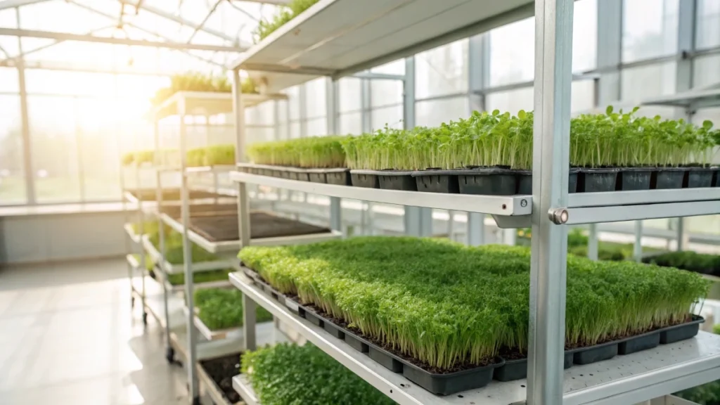 Growing Microgreens in a Greenhouse