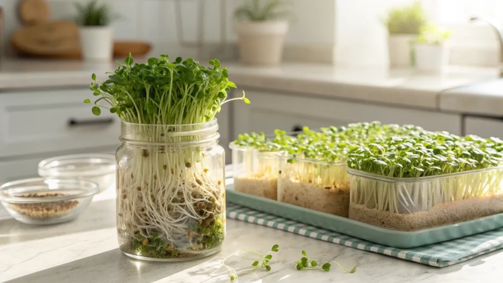 Growing Sprouts and Microgreens at Home: Step-by-Step for Beginners