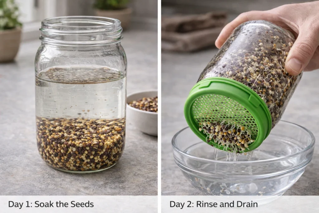 Grow Microgreens in a Jar